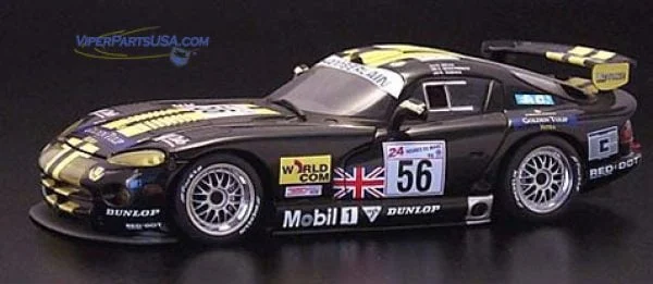 オートアート 1/18 バイパー ルマン Model #56 black/yellow 98 Leman - Dodge Viper - Viper Parts USA
