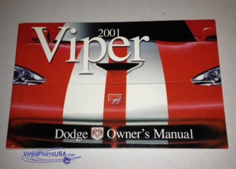 Manual, Owners 2001 Dodge Viper Viper Parts USA