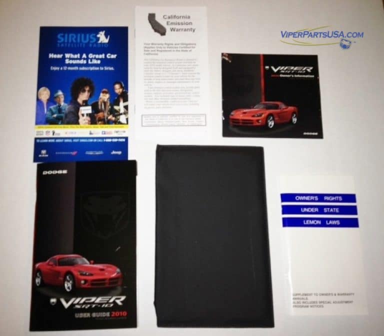 Manual, Owners KIT 2010 Dodge Viper Viper Parts USA