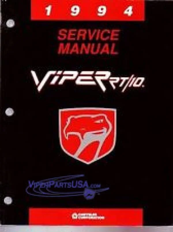 Manual, Repair/Service - 1994 Dodge Viper - Viper Parts USA