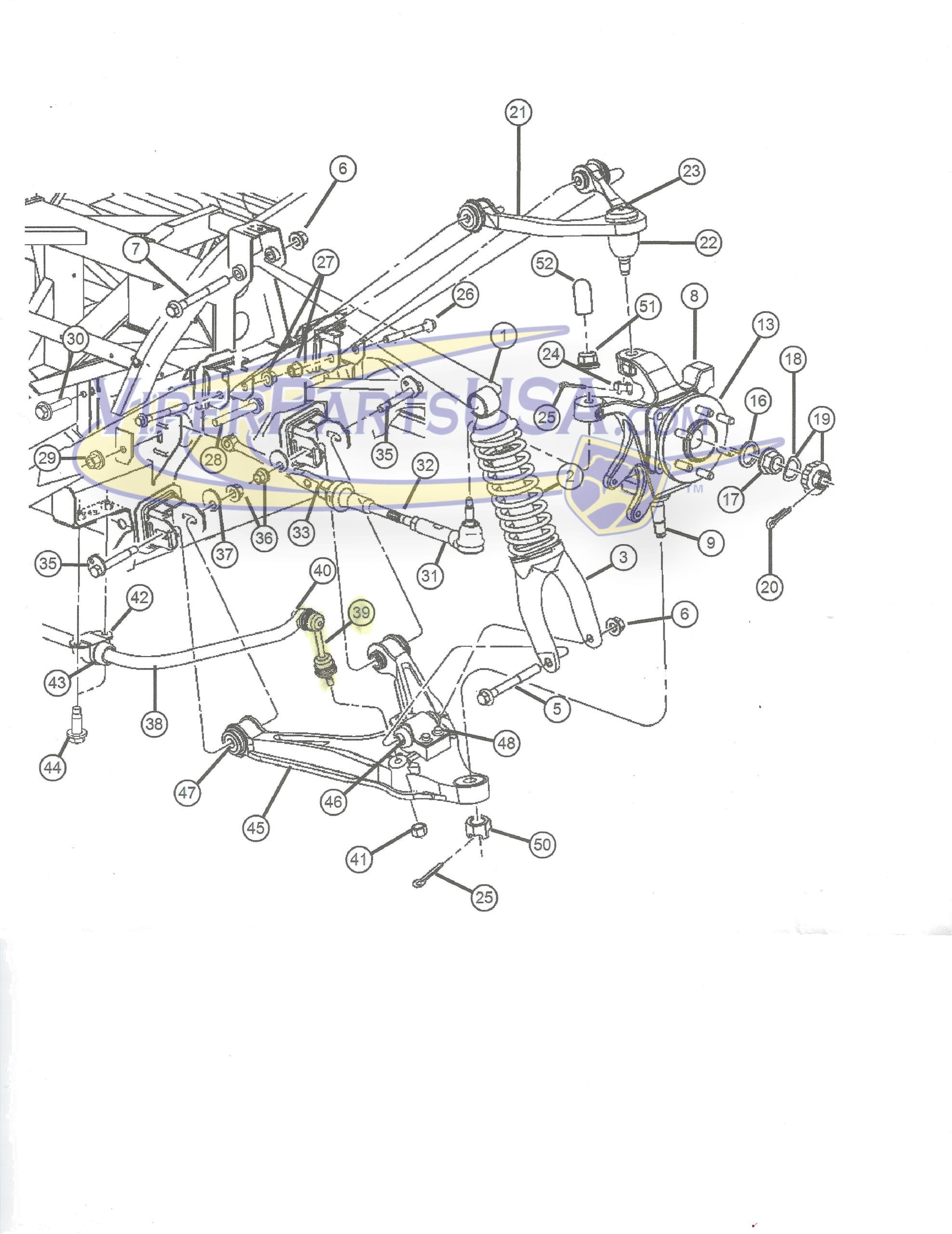 Sway Bar Link NON ADJ Rear 96-17 Dodge Viper - Image 2