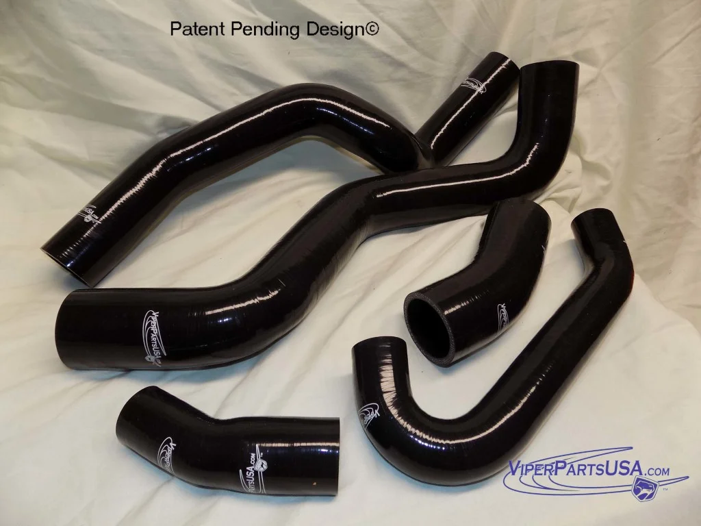 Radiator Coolant Hose Set, BLACK (5 pc set)   92-96 Dodge Viper RT10 - Image 2