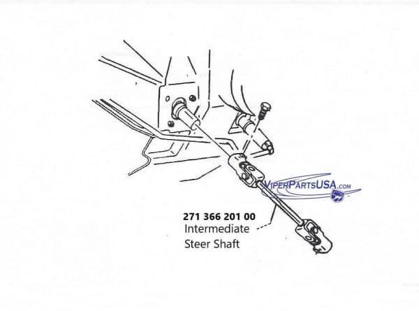 Steering Rack 92-96 Dodge Viper Intermediate Shaft - Image 2