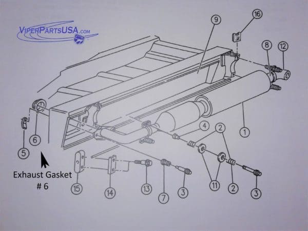 Engine Gasket - Exhaust 92-98 Dodge Viper - Image 3