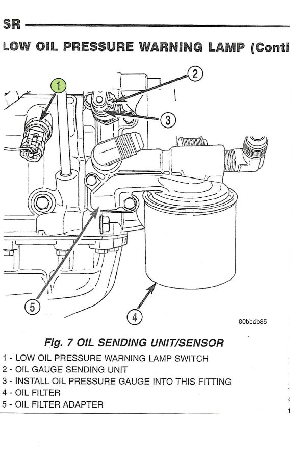Switch, Oil Pressure (for Light) 96-02 Dodge Viper - Image 2