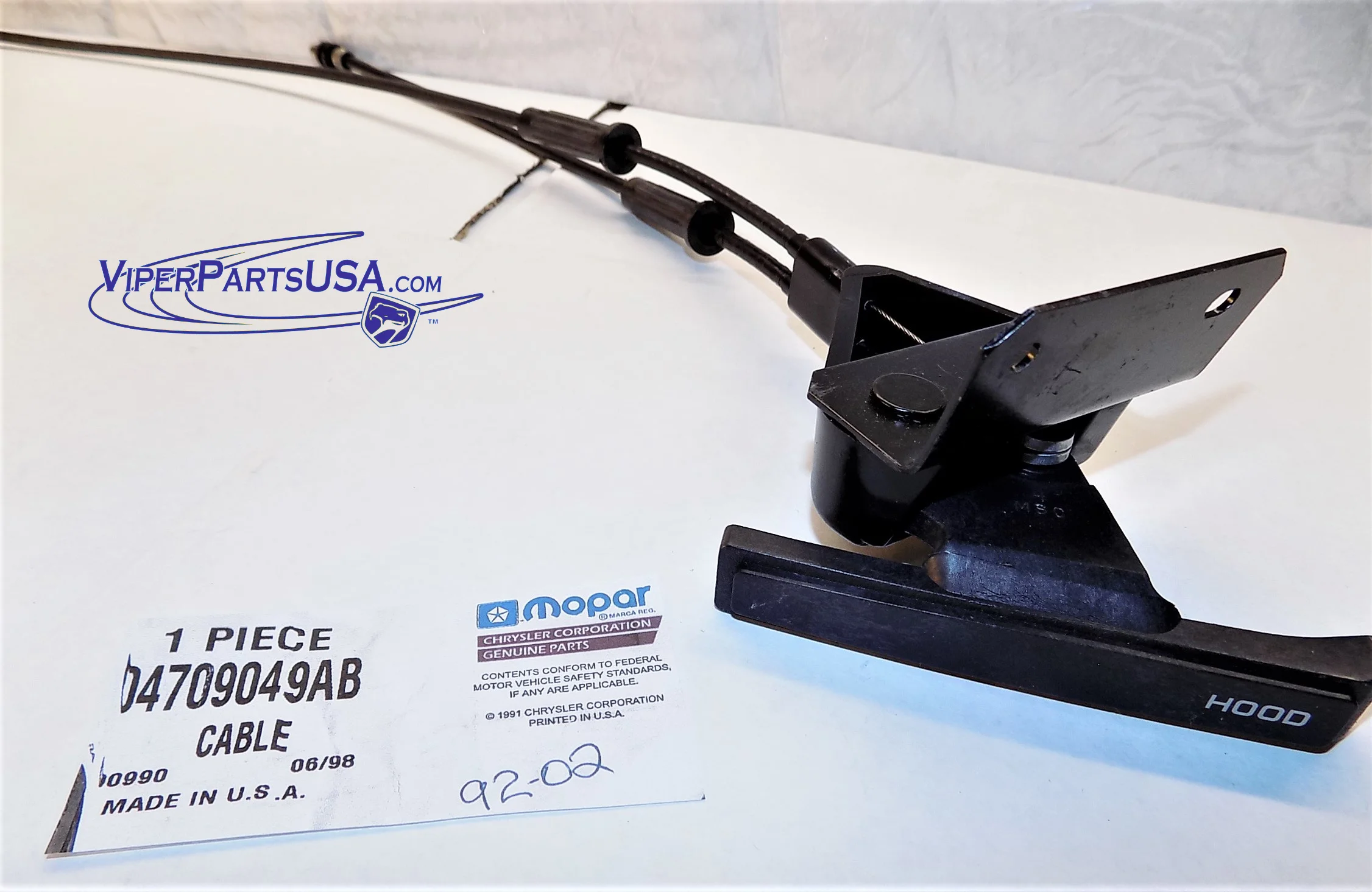 Hood Release Cable 92-02 Dodge Viper - Image 2