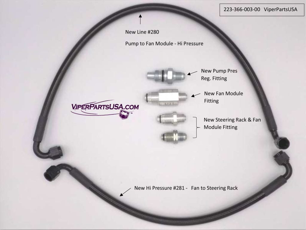 Power Steering Line Kit 0306 Dodge Viper Viper Parts USA